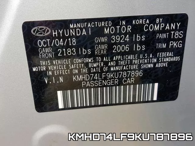 KMHD74LF9KU787896 фото 2