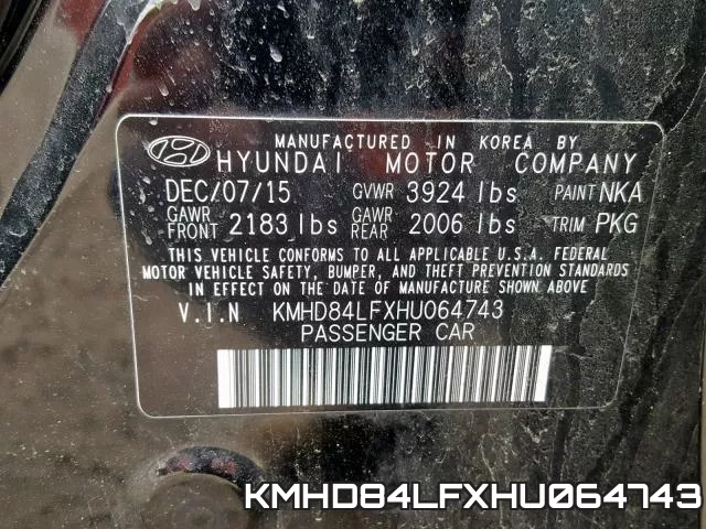 KMHD84LFXHU064743 фото 2