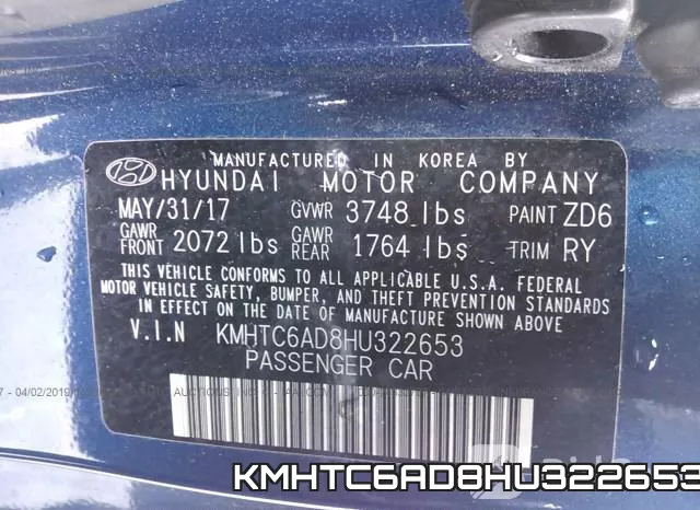 KMHTC6AD8HU322653 фото 10