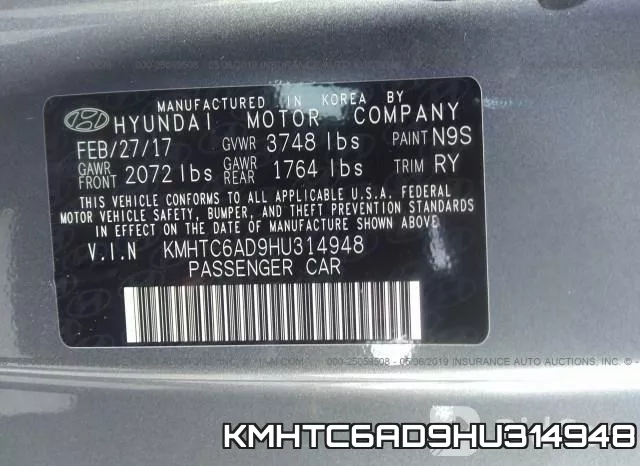 KMHTC6AD9HU314948 фото 10