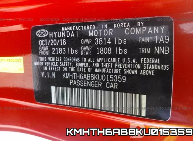 KMHTH6AB8KU015359 фото 10