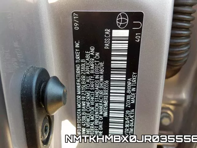 NMTKHMBX0JR035556 фото 2