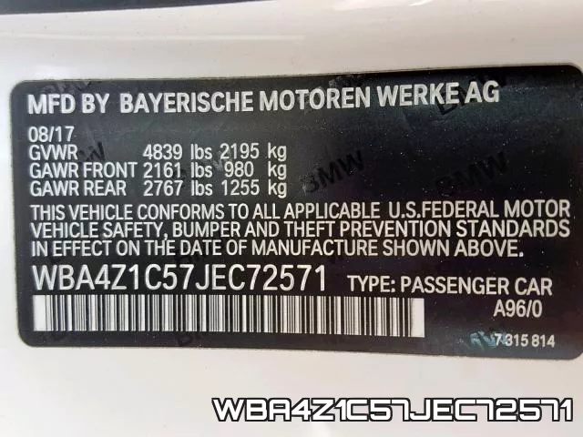 WBA4Z1C57JEC72571 фото 2
