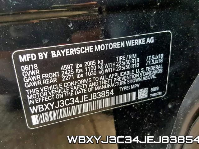 WBXYJ3C34JEJ83854 фото 2