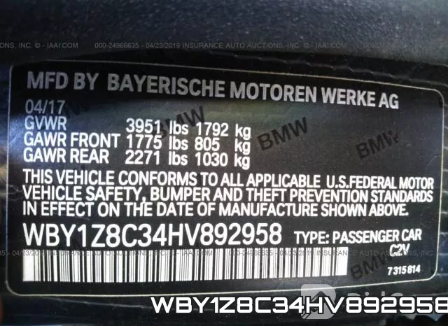 WBY1Z8C34HV892958 фото 10