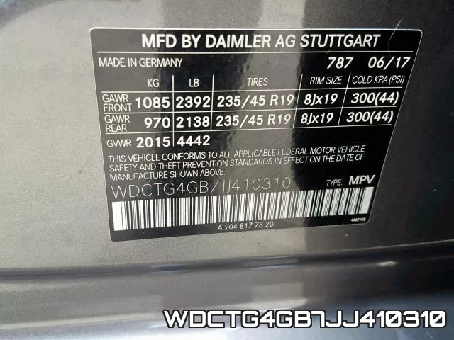 WDCTG4GB7JJ410310 фото 2
