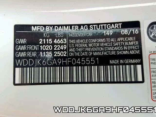 WDDJK6GA9HF045551 фото 2