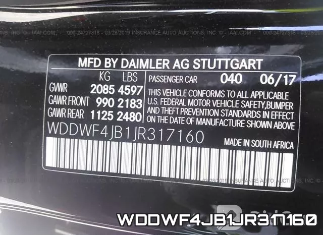 WDDWF4JB1JR317160 фото 10
