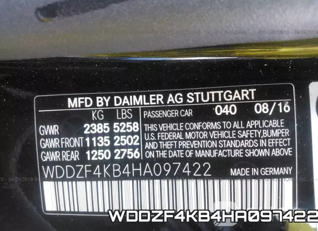 WDDZF4KB4HA097422 фото 10