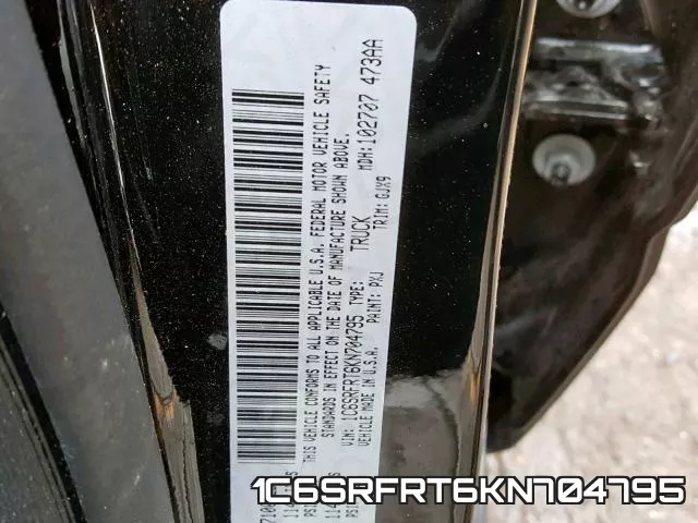 1C6SRFRT6KN704795 фото 2