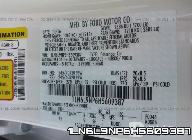 1LN6L9NP6H5609387 фото 10