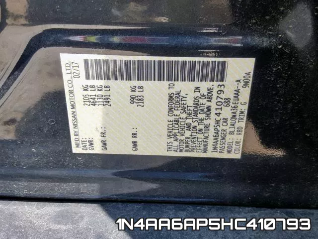1N4AA6AP5HC410793 фото 2