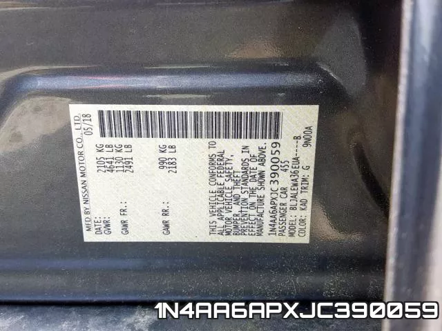 1N4AA6APXJC390059 фото 2