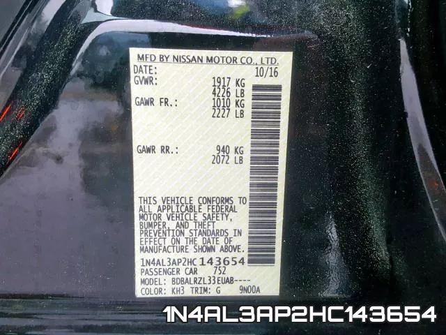 1N4AL3AP2HC143654 фото 2