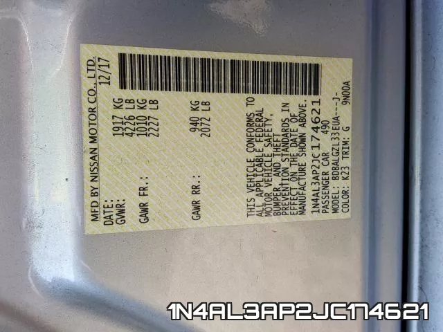 1N4AL3AP2JC174621 фото 2