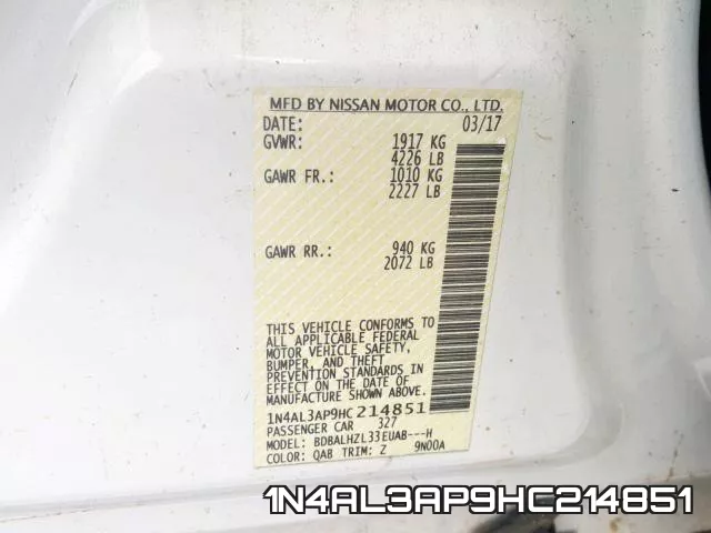 1N4AL3AP9HC214851 фото 2