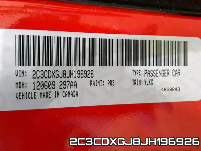 2C3CDXGJ8JH196926 фото 2