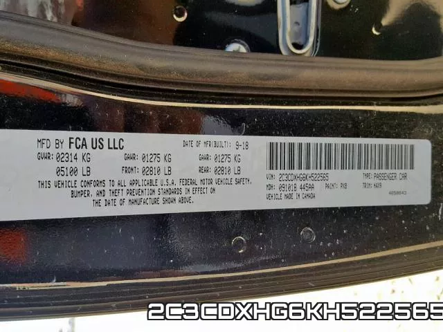 2C3CDXHG6KH522565 фото 2