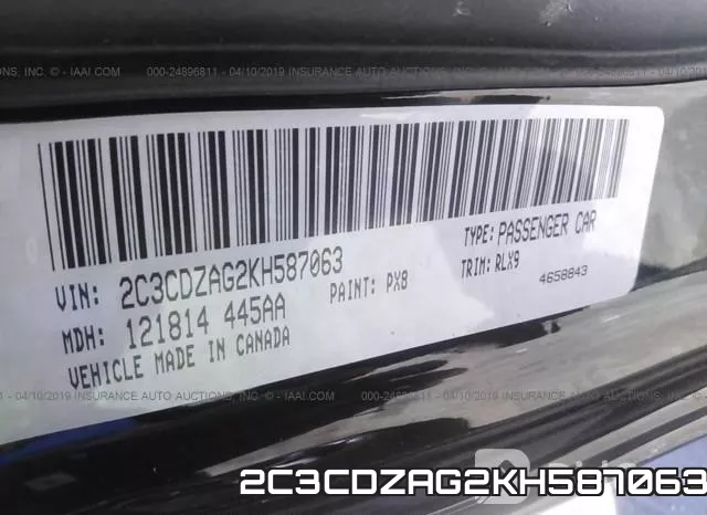 2C3CDZAG2KH587063 фото 10