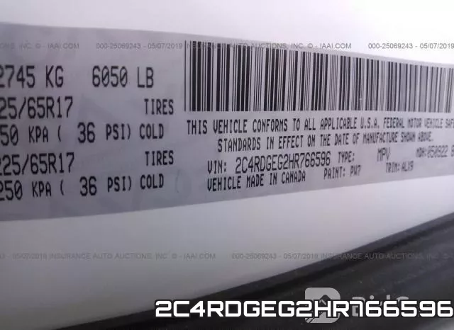 2C4RDGEG2HR766596 фото 10