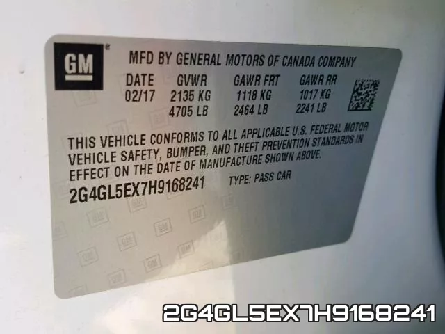 2G4GL5EX7H9168241 фото 2