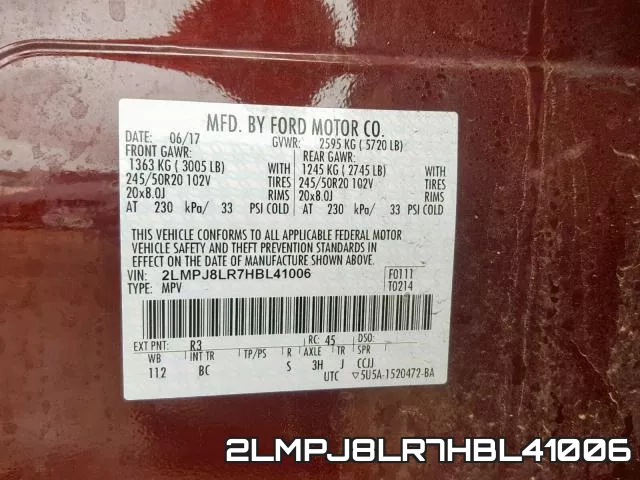 2LMPJ8LR7HBL41006 фото 2