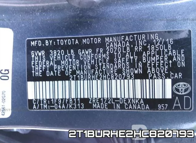 2T1BURHE2HC820793 фото 10