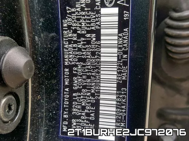 2T1BURHE2JC972076 фото 2