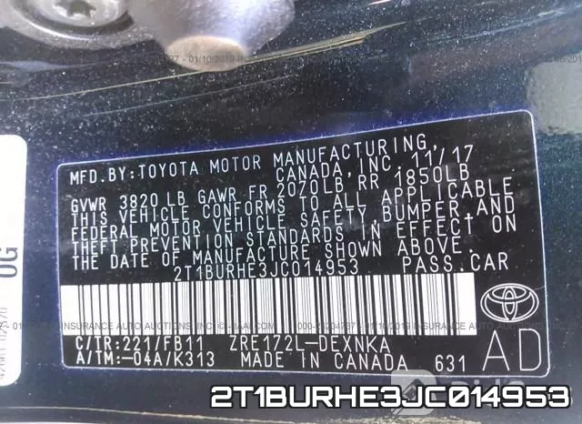 2T1BURHE3JC014953 фото 10