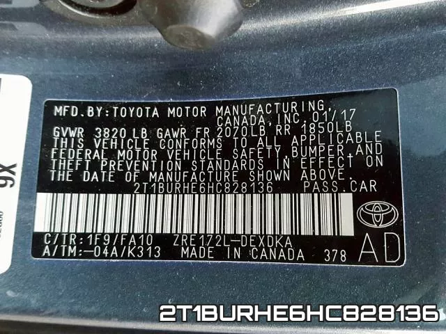 2T1BURHE6HC828136 фото 2