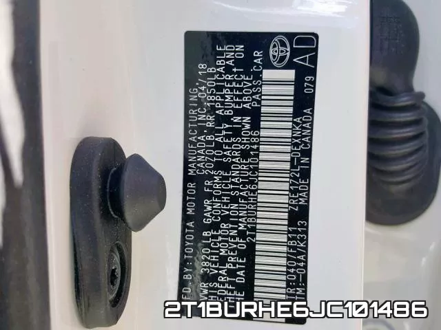 2T1BURHE6JC101486 фото 2