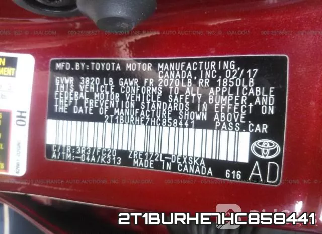 2T1BURHE7HC858441 фото 10