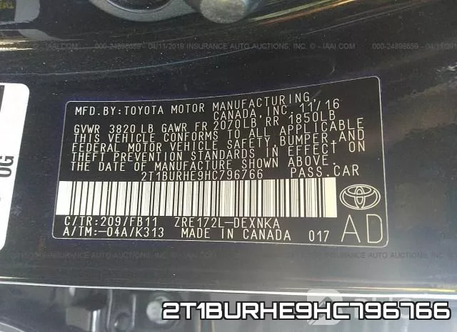 2T1BURHE9HC796766 фото 10