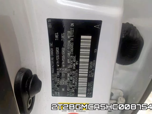 2T2BGMCA5HC008754 фото 2