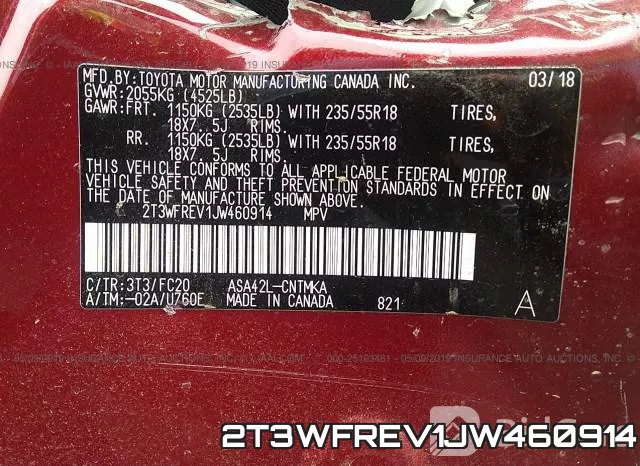 2T3WFREV1JW460914 фото 10