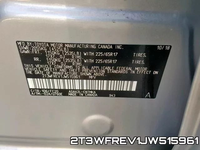 2T3WFREV1JW515961 фото 2