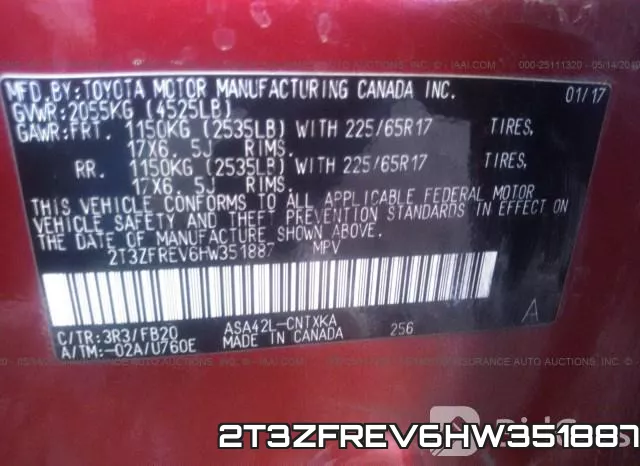2T3ZFREV6HW351887 фото 10