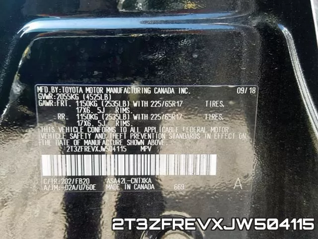 2T3ZFREVXJW504115 фото 2