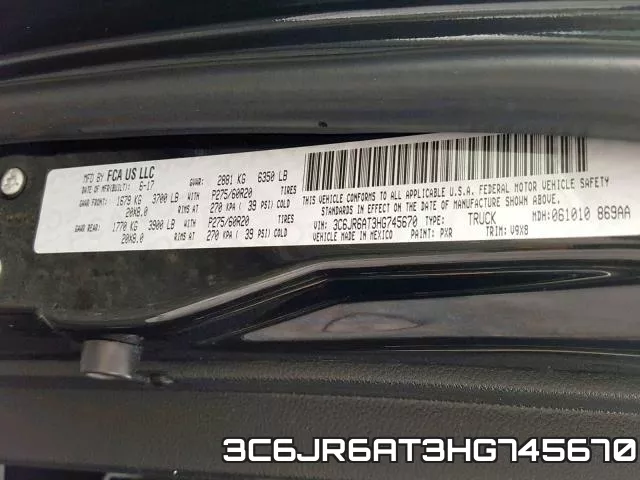 3C6JR6AT3HG745670 фото 2