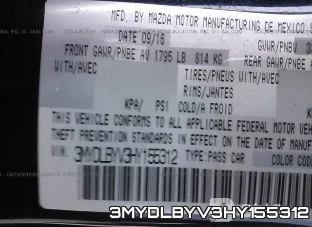 3MYDLBYV3HY155312 фото 10