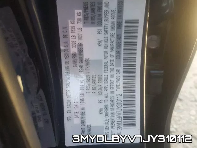 3MYDLBYV7JY310112 фото 2