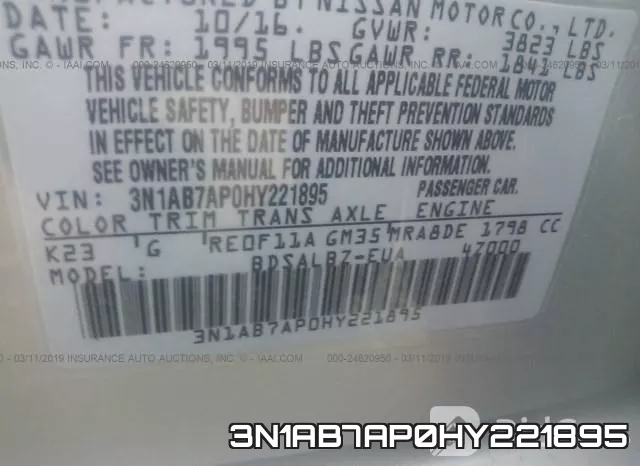 3N1AB7AP0HY221895 фото 10