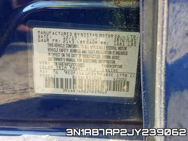 3N1AB7AP2JY239062 фото 2