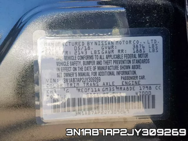 3N1AB7AP2JY309269 фото 2