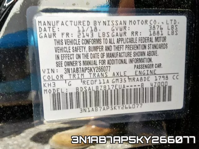 3N1AB7AP5KY266077 фото 2
