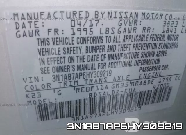 3N1AB7AP6HY309219 фото 10