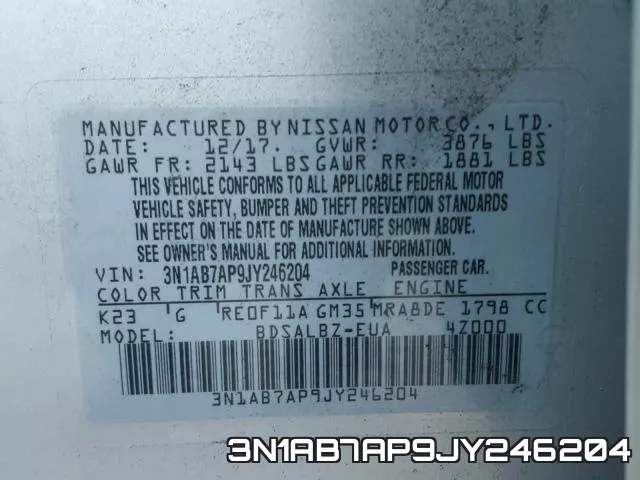 3N1AB7AP9JY246204 фото 2