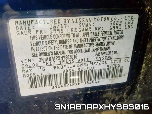 3N1AB7APXHY383016 фото 2
