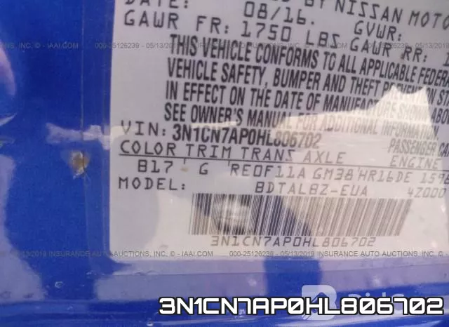 3N1CN7AP0HL806702 фото 10