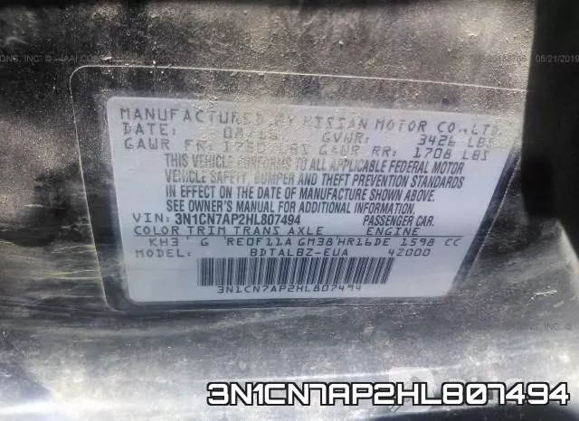 3N1CN7AP2HL807494 фото 10